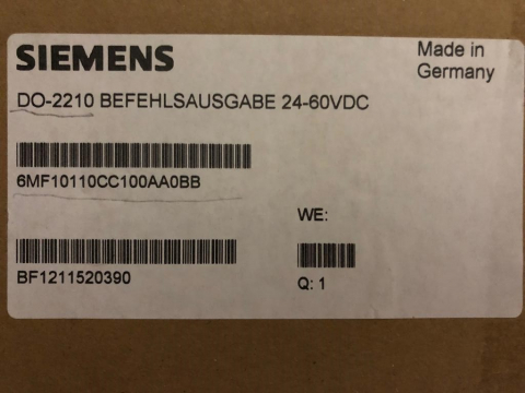 SIEMENS 6MF1011-0CC10-0AA0