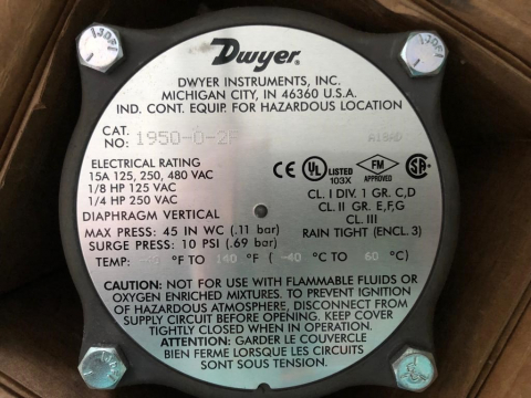Dwyer Instruments 1950