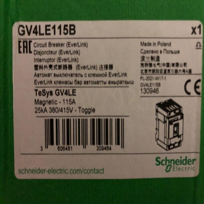 SCHNEIDER ELECTRIC GV4LE115B