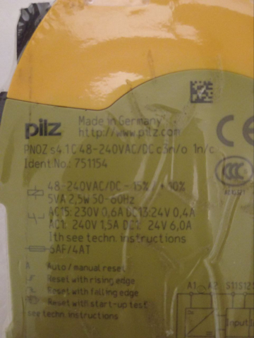 Pilz PNOZ s4.1 C 48-240VACDC 751154